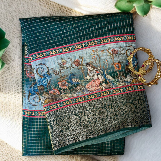 GREEN PURE DOLA CHINNON SILK