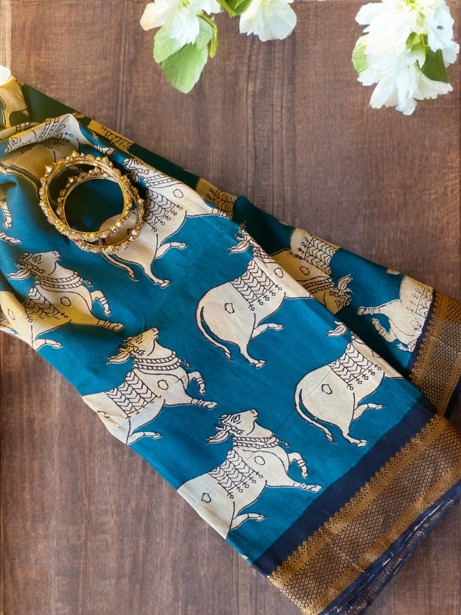 KALAMKARI SILK SAREE,  Storytelling kalamkari saree