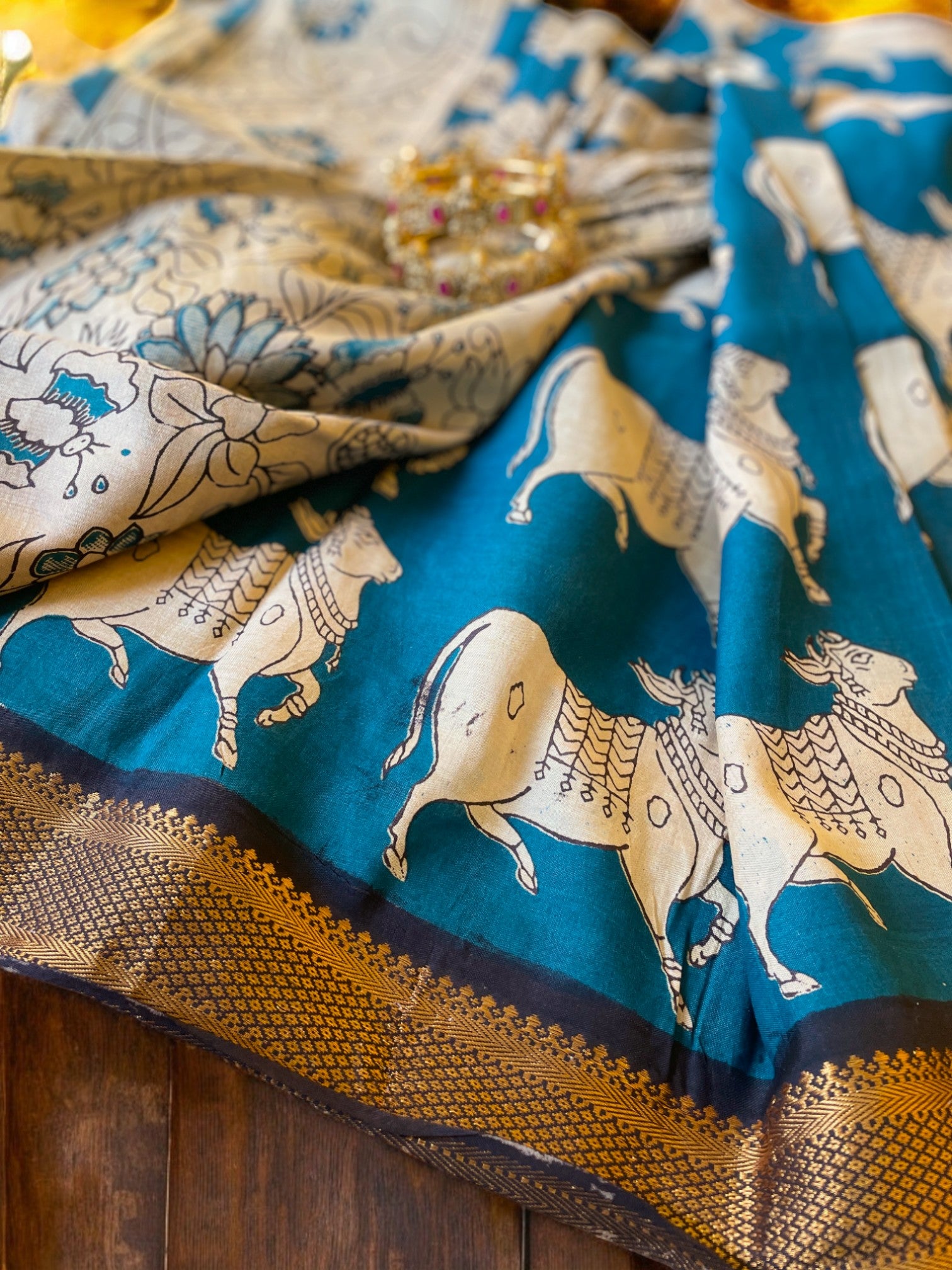 KALAMKARI SILK SAREE,  Storytelling kalamkari saree