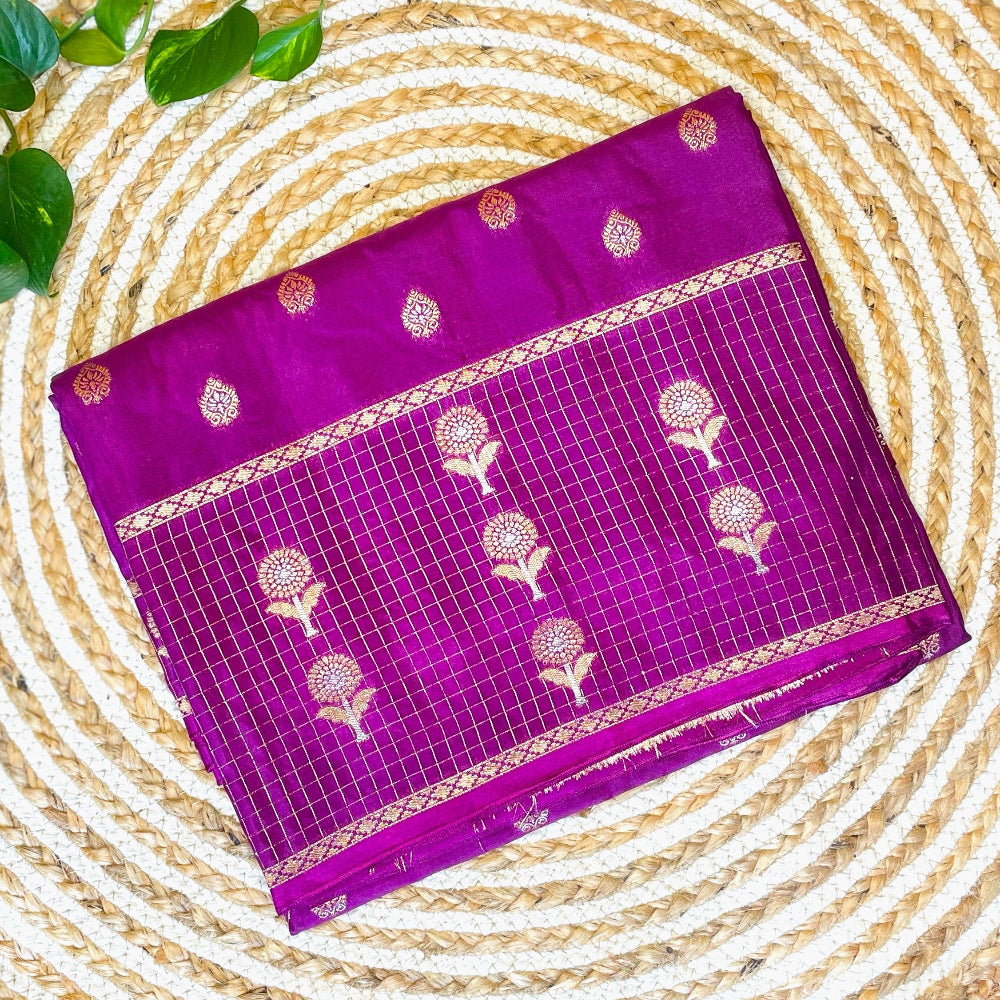 Munga silk saree, Megenta Silk saree, Gree Banarasi silk saree, Tissue silk saree