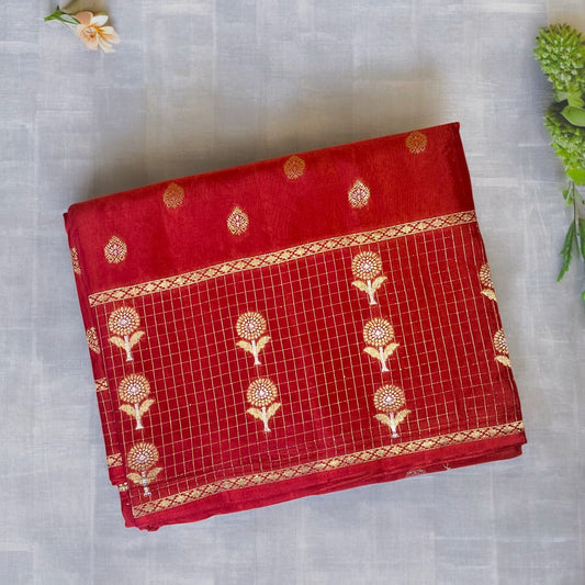 RED MOONGA SILK SARI MOONGA SILK SAREE, PINK MUNGA SILK SAREE