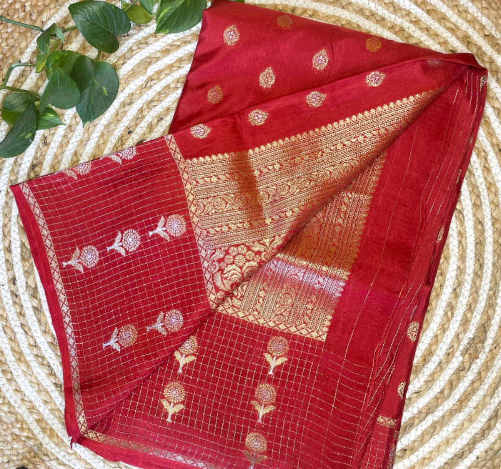 RED MOONGA SILK SARI MOONGA SILK SAREE, PINK MUNGA SILK SAREE