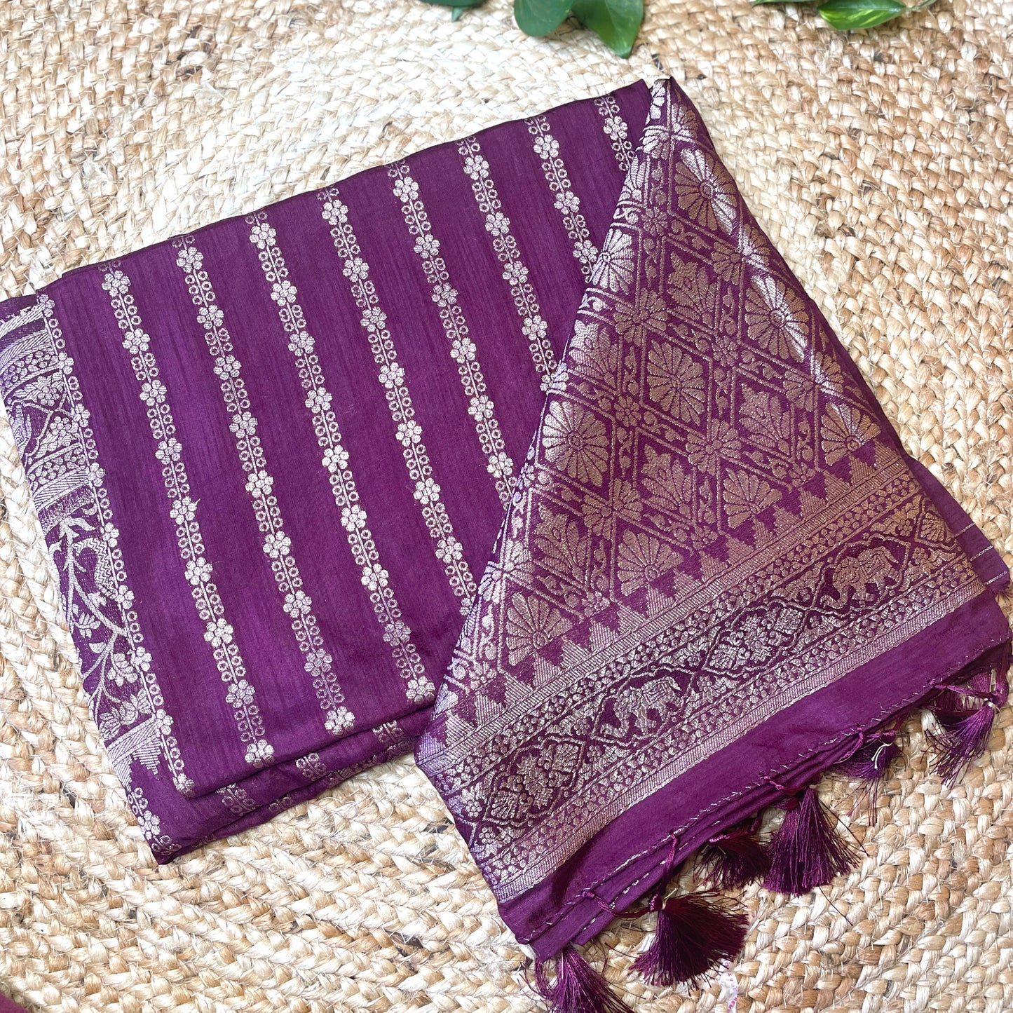 MAROON SEMI KATAN SILK SAREE