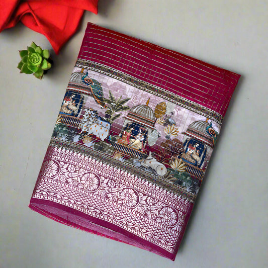 RED PURE DOLA CHINNON SILK