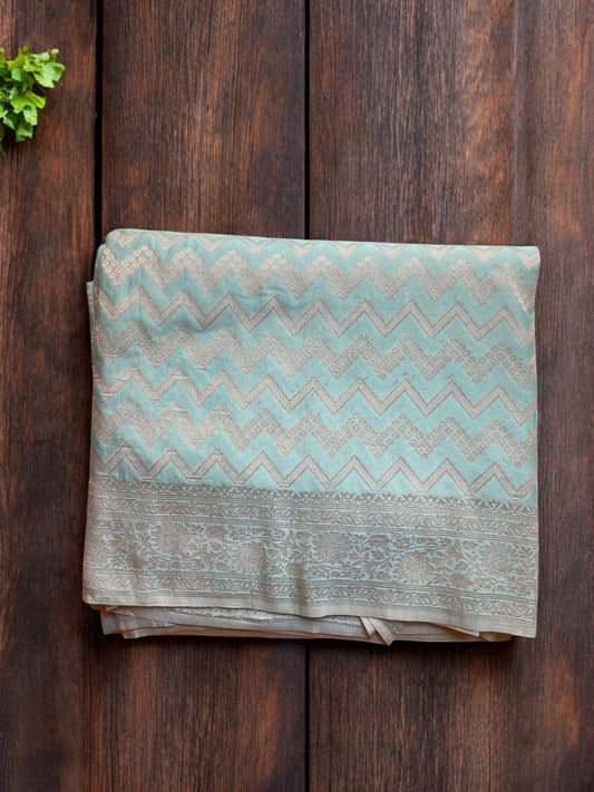 Green chiifon silk saree , Crepe chiffon silk saree