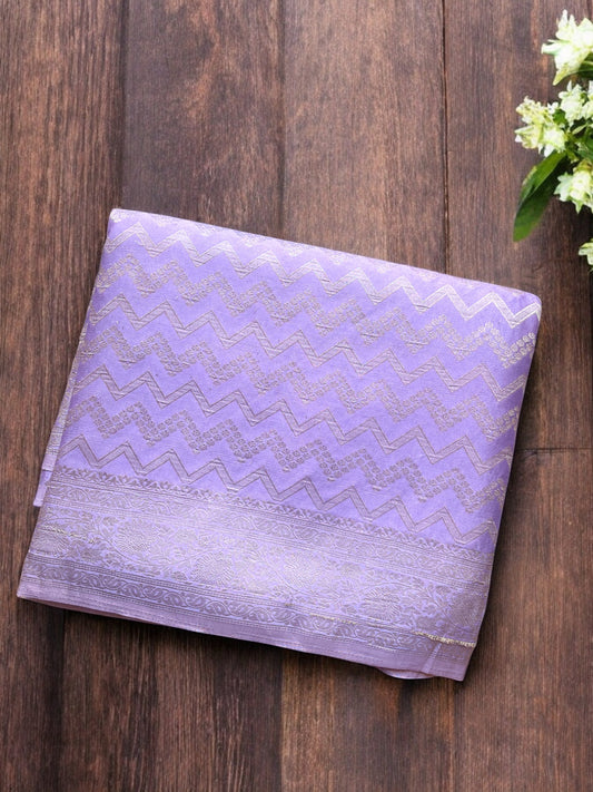 LAVANDER BANARASI CREPE SILK