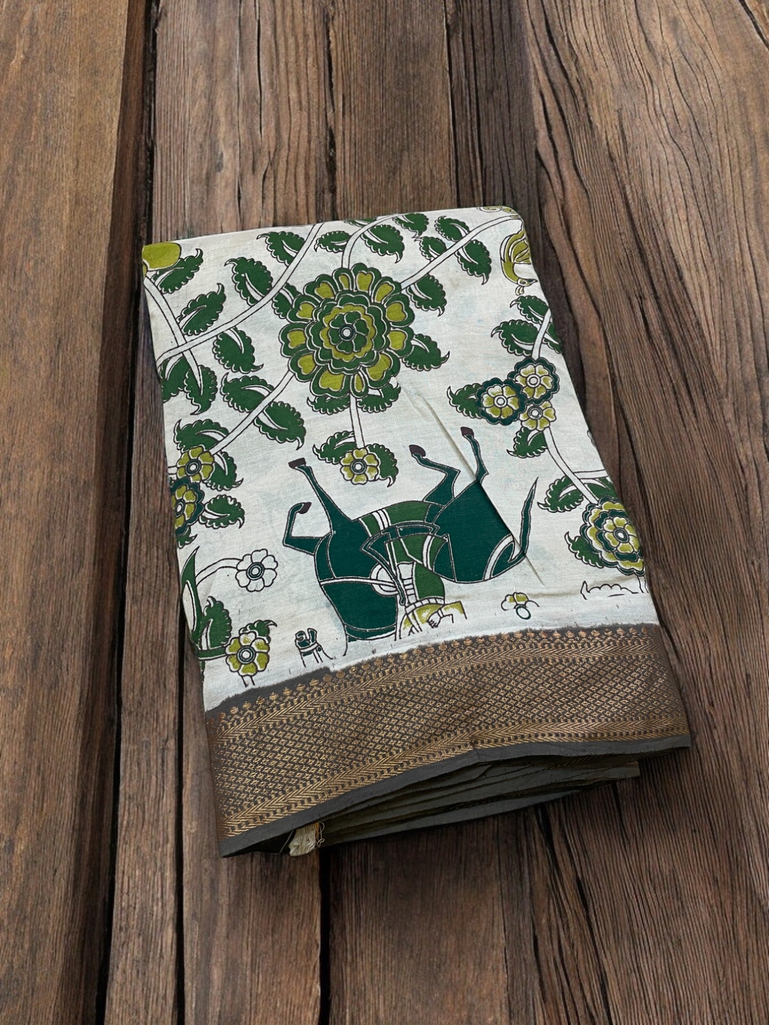 KALAMKARI CHENNURI SILK SAREE, CHENURI SILK SAREE