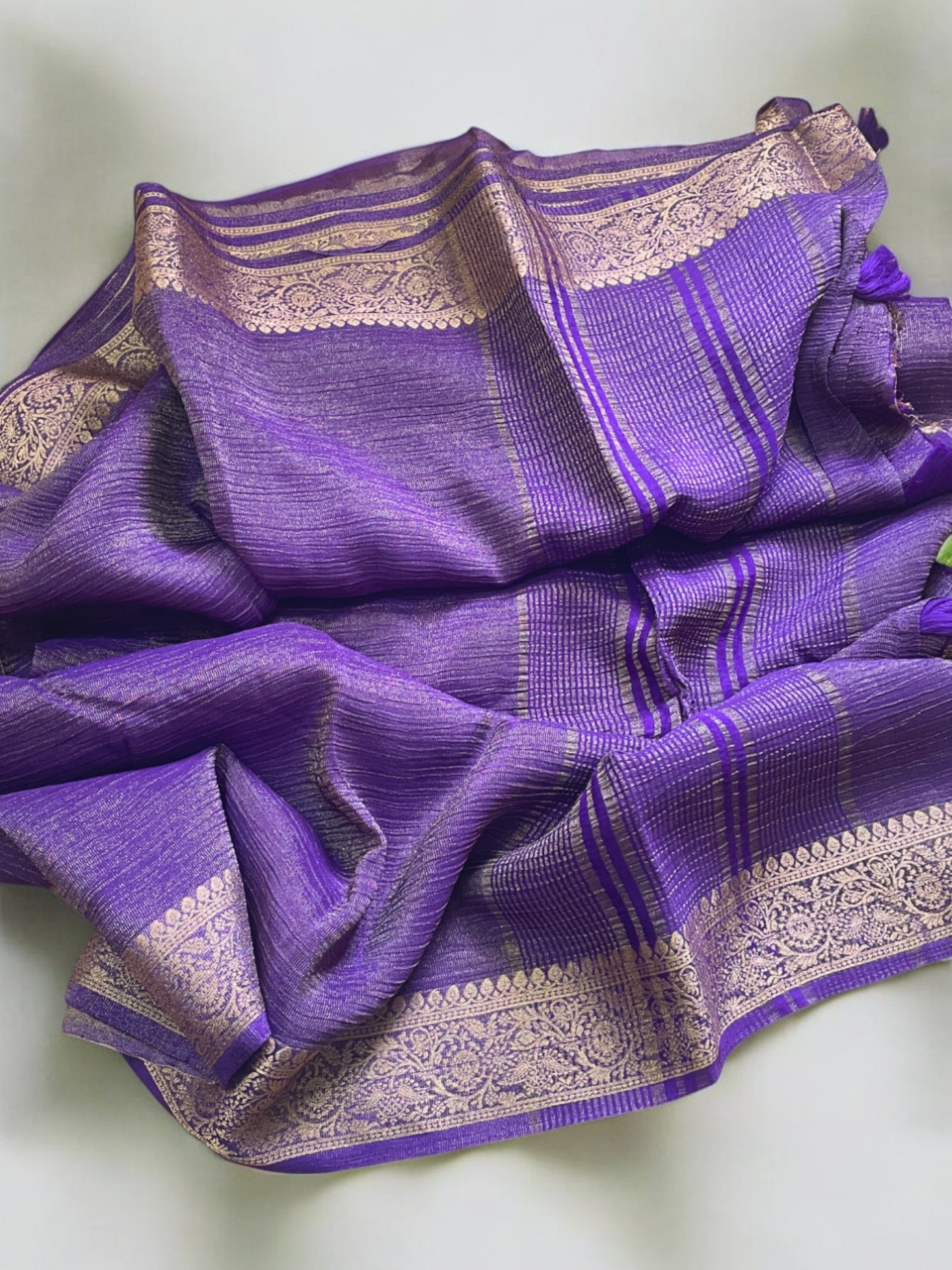 purple soft silk saree