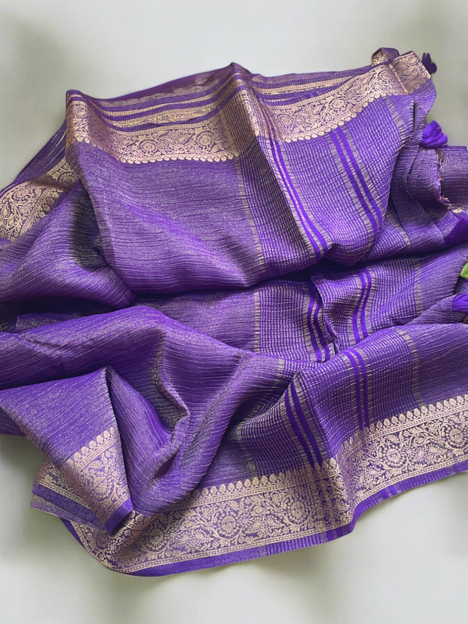 purple soft silk saree