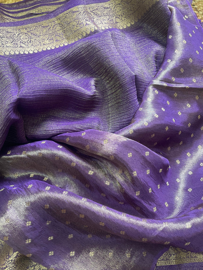 purple soft silk saree