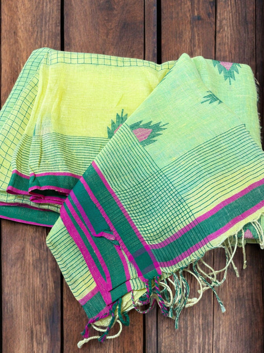 pure linen handloom saree at 20% off,

banarasi silk saree
