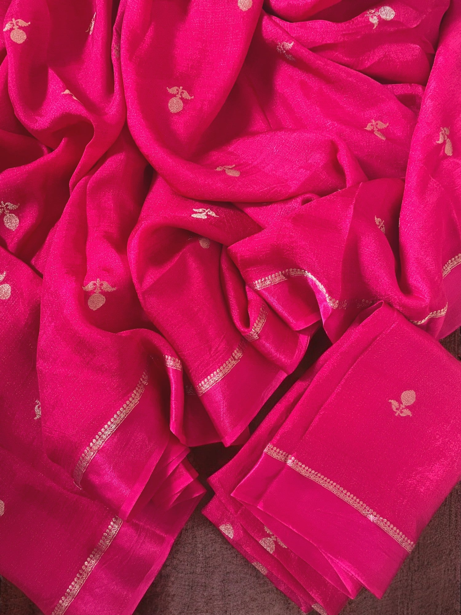 Pink Khadi saree