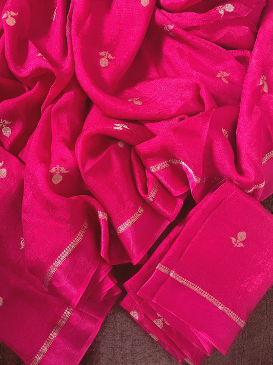 Pink Khadi saree
