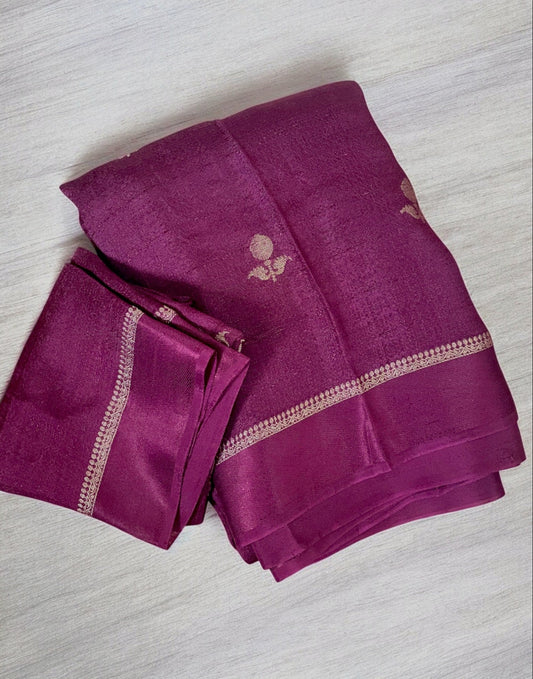 wine khadi silk saree