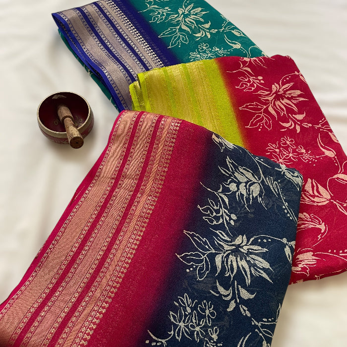 chiffon saree fabric, Georgette saree