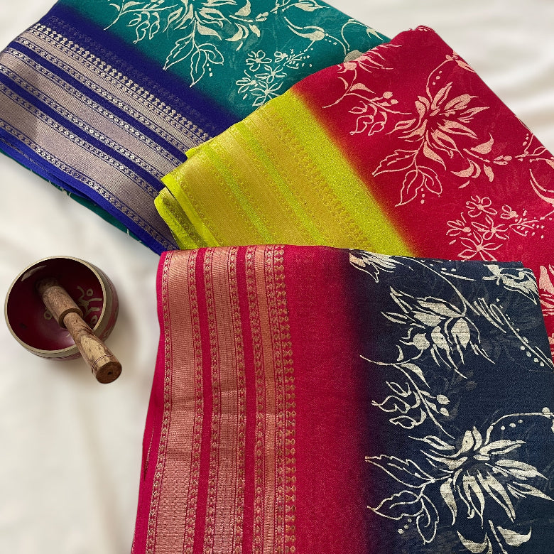 chiffon saree fabric, Georgette saree