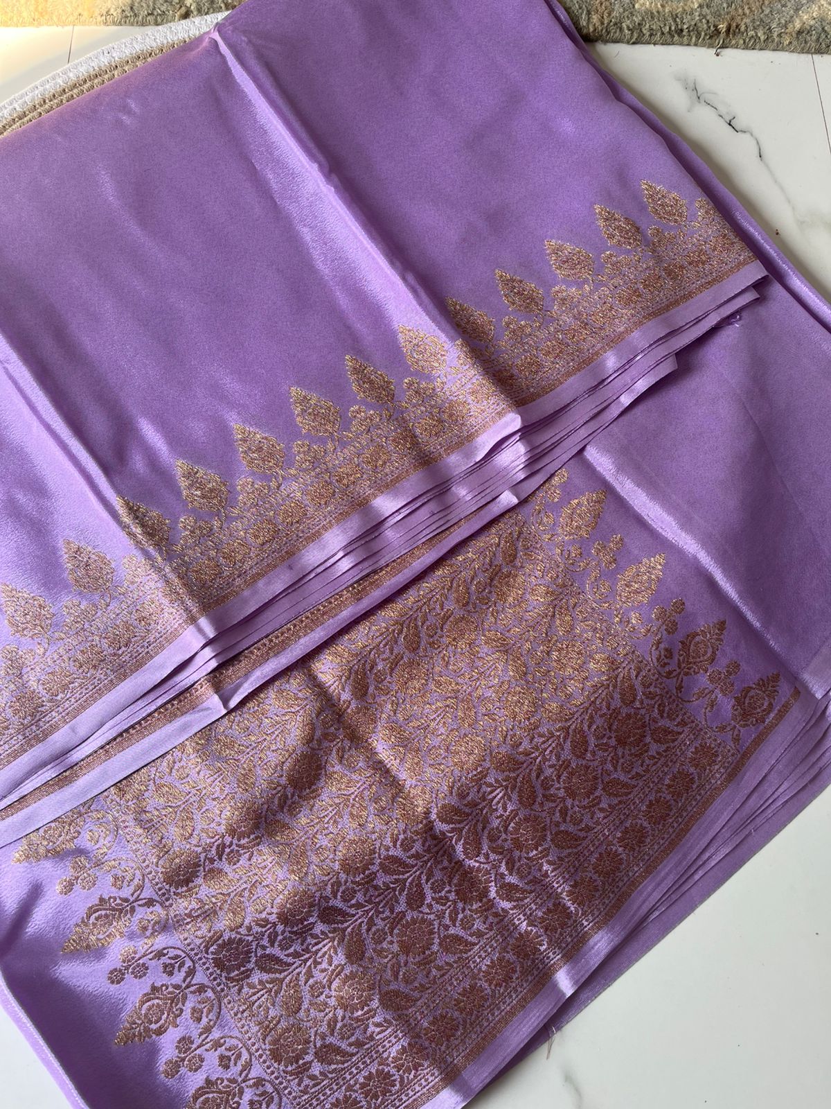 chiffonsaree, lavender colour saree
